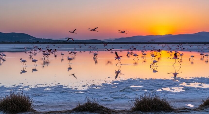 The Pink Winged Guardians: Flamingos in the Salt Lakes of Greece 47