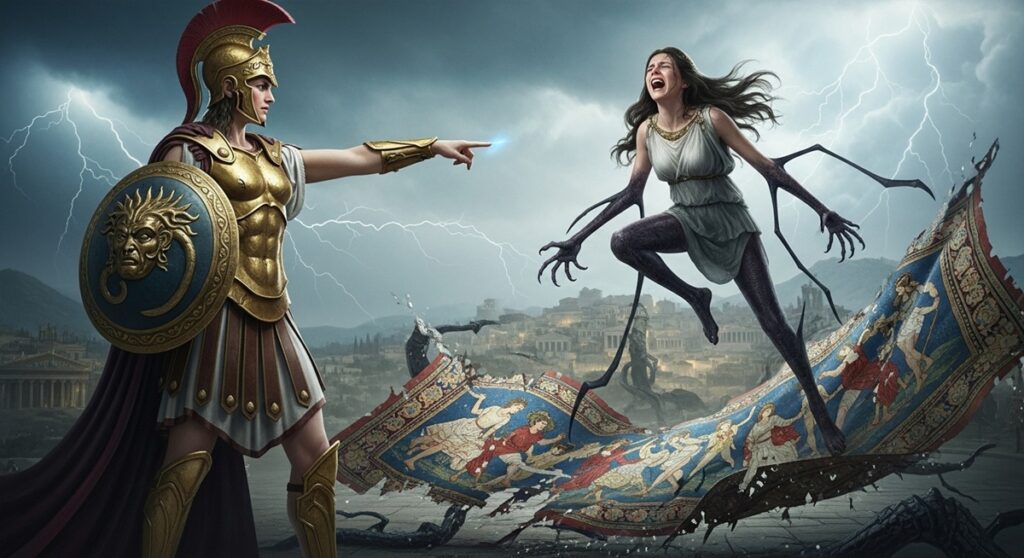 Web of Arachne: Pride, Art, and the Eternal Thread of Greek Creation 13