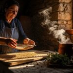 The Sacred Hearth: Trahanas Soup with Wild Greens—A Byzantine & Pastoral Comfort 2