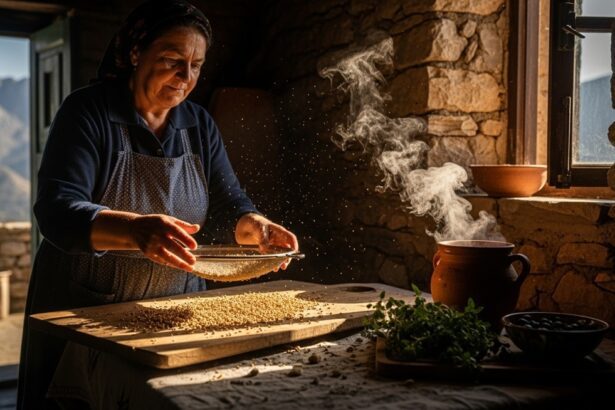 The Sacred Hearth: Trahanas Soup with Wild Greens—A Byzantine & Pastoral Comfort 12