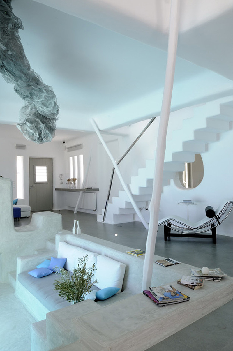 Paros Cyclades Greece House With Swimming Pool You Can Look Into From Inside The Home 10