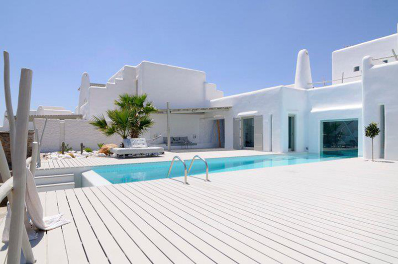 Paros Cyclades Greece House With Swimming Pool You Can Look Into From Inside The Home 23