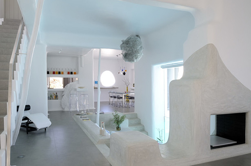 Paros Cyclades Greece House With Swimming Pool You Can Look Into From Inside The Home 12