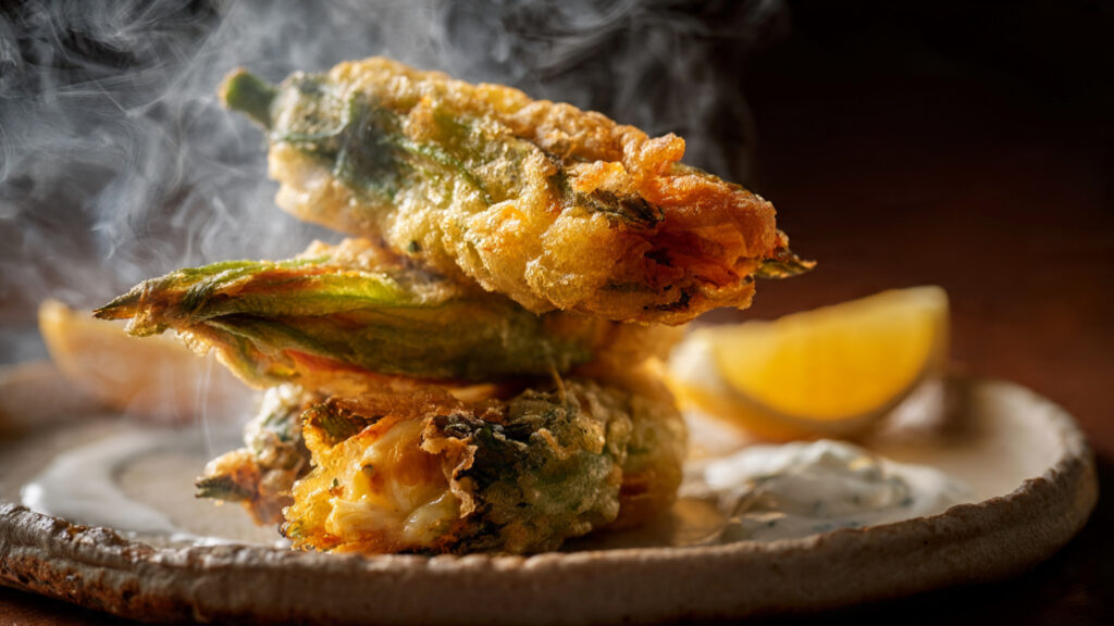Fried Zucchini Flowers Stuffed with Feta and Fresh Mint | The Tastiest Summer Flower on Your Plate 18