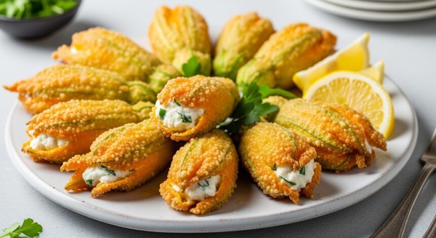 Fried Zucchini Flowers Stuffed with Feta Cheese and Herbs: The Tastiest Summer Flower on Your Plate in Just 10 Minutes 35