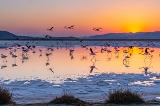 The Pink Winged Guardians: Flamingos in the Salt Lakes of Greece 20