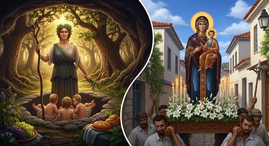 From Goddess to Panagia: How Ancient Mother Figures Live On in Greece’s August 15th Celebrations 13