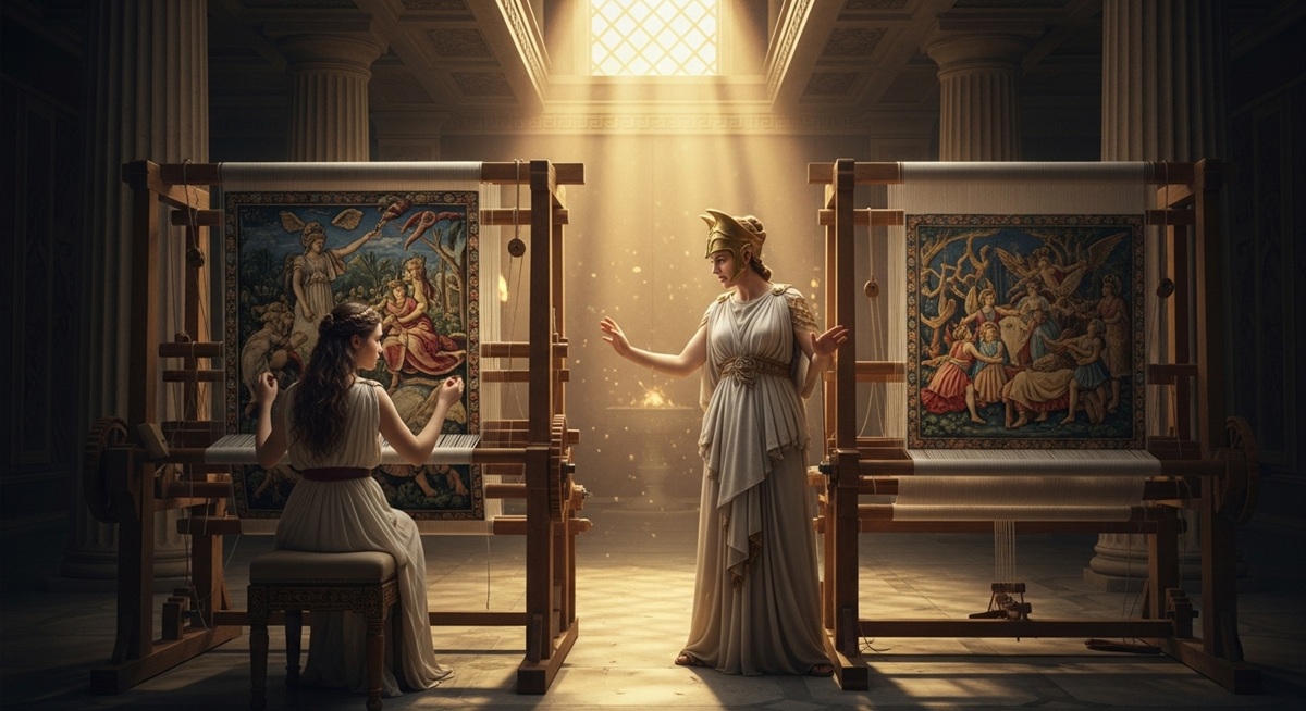 Web of Arachne: Pride, Art, and the Eternal Thread of Greek Creation 11