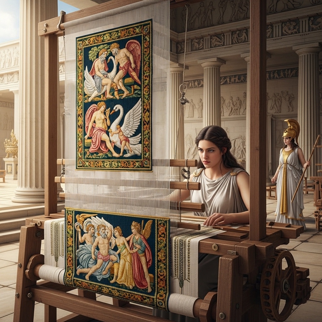 Web of Arachne: Pride, Art, and the Eternal Thread of Greek Creation 12