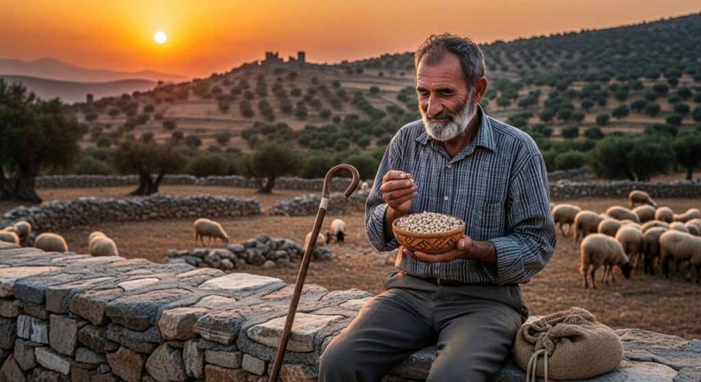 The Sacred Hearth: Trahanas Soup with Wild Greens—A Byzantine & Pastoral Comfort 12
