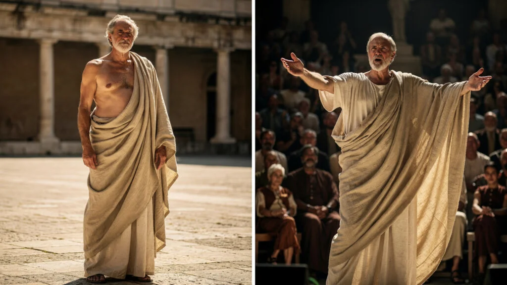 The Greek Dress Tradition | The Chiton, the Himation, and the Philosophy of the Draped Form 17